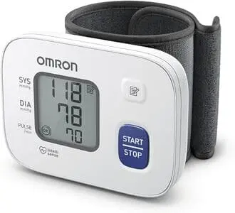 Monitor de presión arterial de muñeca Omron RS2 Intelli Sense (Hem-6161)
